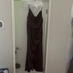 Birdy Grey Chocolate Brown Maxi Dress